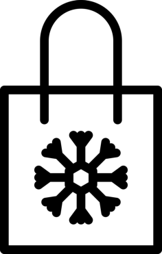 Christmas Present Bag Craft Design Svg File, Free Vectors File